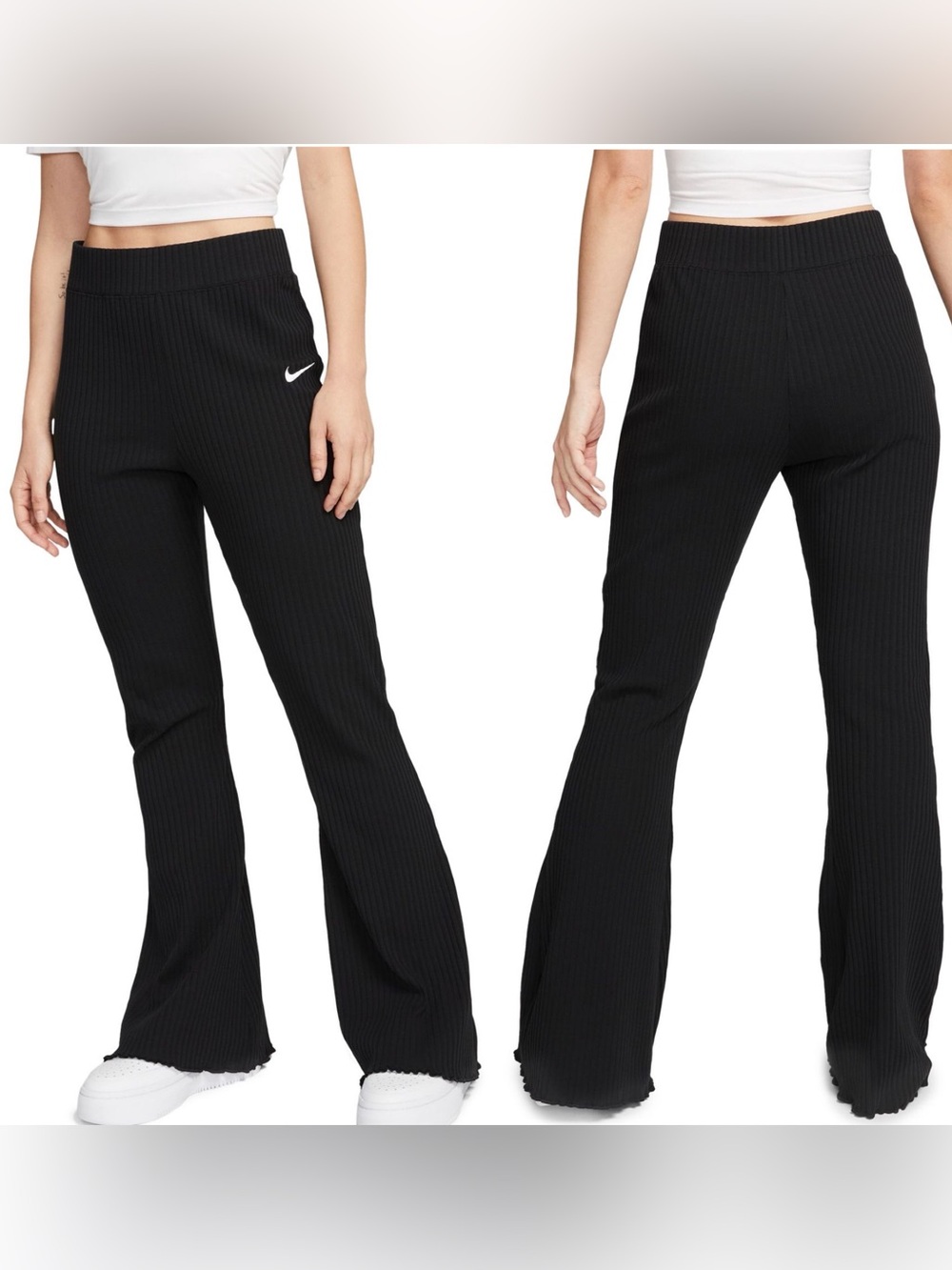 Nike Sportswear High Waisted Ribbed Jersey Pants & Top Set DV7868 DV7870 Small - Picture 13 of 13